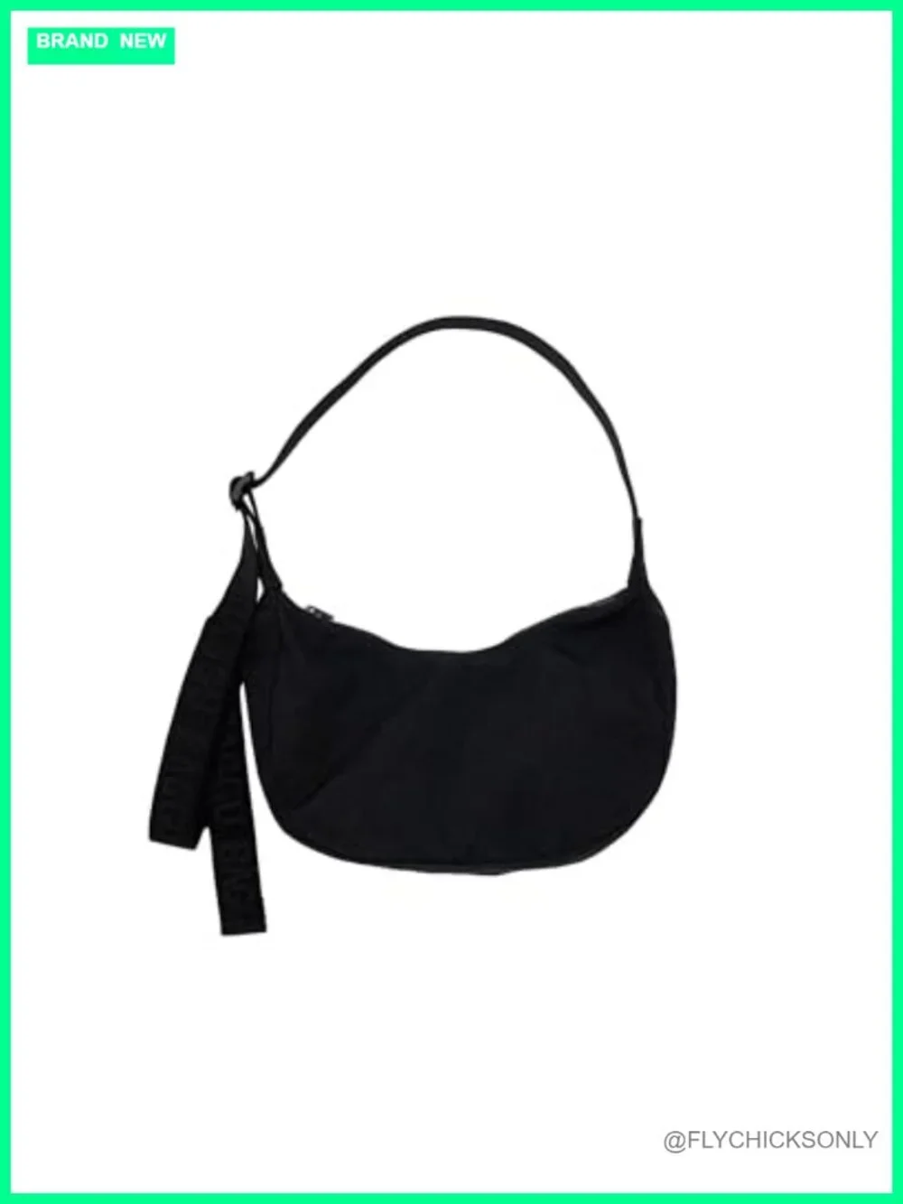 BAGGU Small Nylon Crescent Bag Crossbody Hobo Adjustable Strap